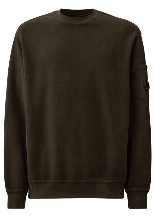 Brushed Emerized Diagonal Fleece Crewneck Sweatshirt