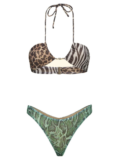 Bikini Fascia con Culotte Fissa Fantasia